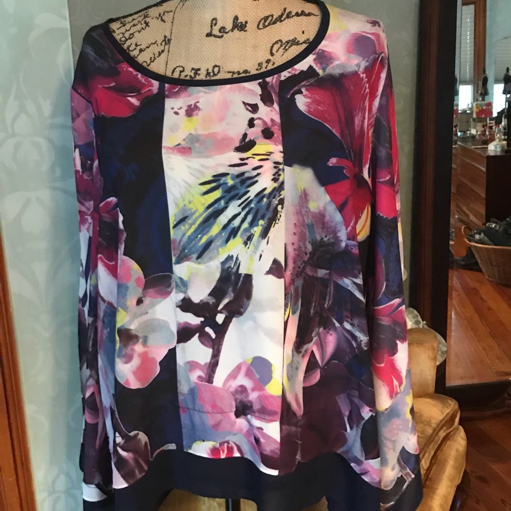 Floral tunic two layers